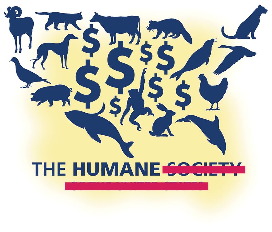 Humane Society of the United States is now “Humane World for Animals” illustration by Alexander Hunter/The Washington Times
