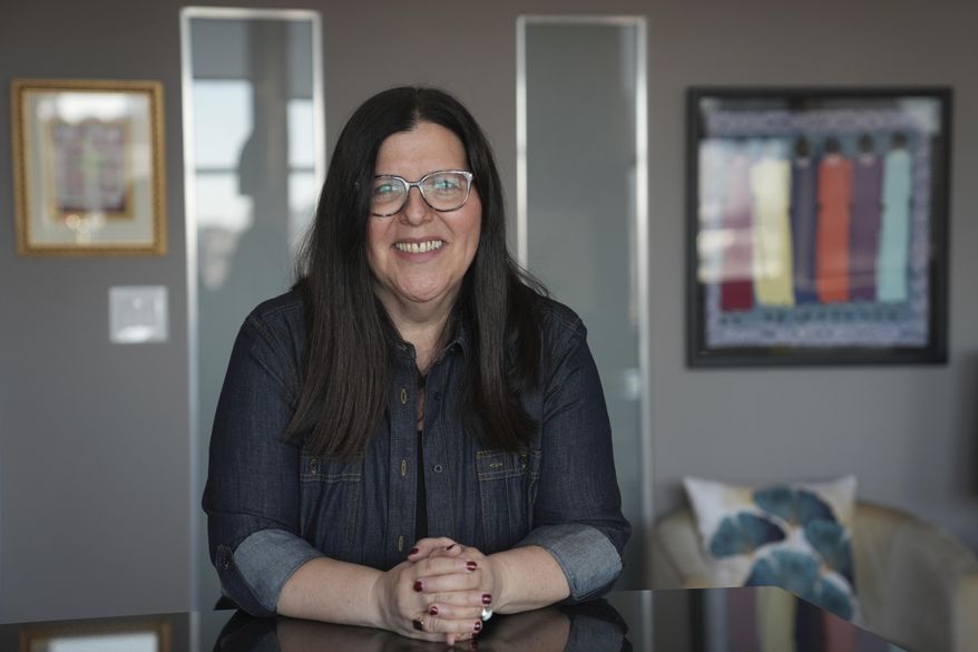 Marybeth Gasman, executive director of the Rutgers University Center for Minority Serving Institutions poses for a photograph in Philadelphia, Monday, Jan. 27, 2025. (AP Photo/Matt Rourke)