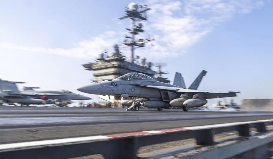 This photo provided by U.S. Africa Command, the U.S. military conducts coordinated airstrikes against Islamic State operatives in Somalia on Saturday, Feb. 1, 2025. (U.S. Africa Command via AP)