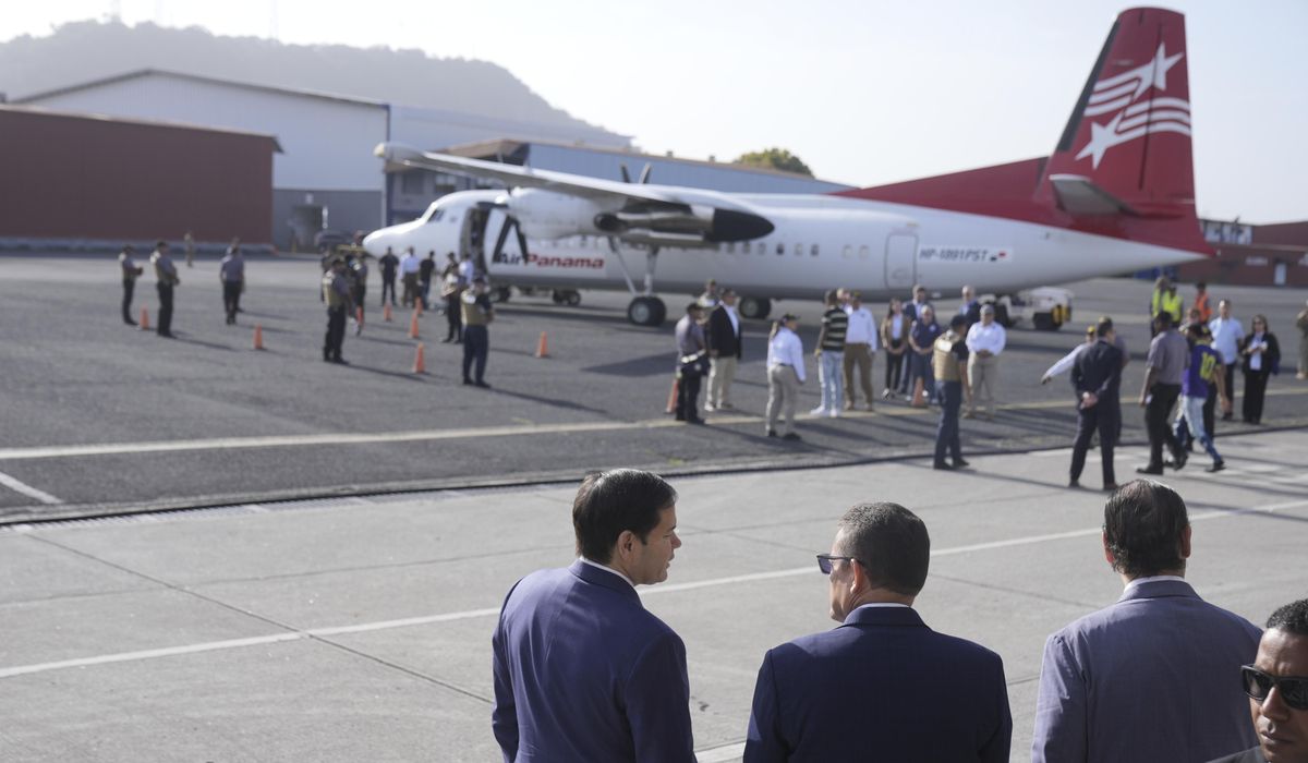 NextImg:Rubio views a deportation flight in Panama as Trump prioritizes an immigration crackdown