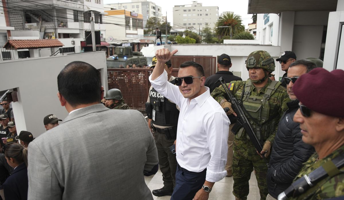NextImg:Ecuador’s conservative incumbent and a leftist lawyer advance to presidential runoff