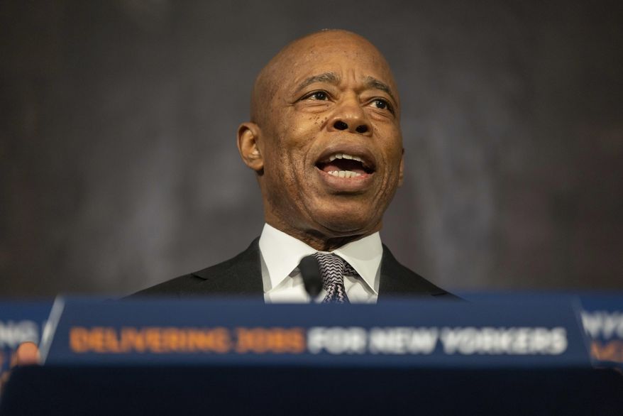 New York City Mayor Eric Adams speaks during a press conference at City Hall, Wednesday, Feb. 5, 2025, in New York. A top official at the U.S. Department of Justice has ordered federal prosecutors to drop charges against New York Mayor Eric Adams and halt the ongoing investigation. (AP Photo/Yuki Iwamura)