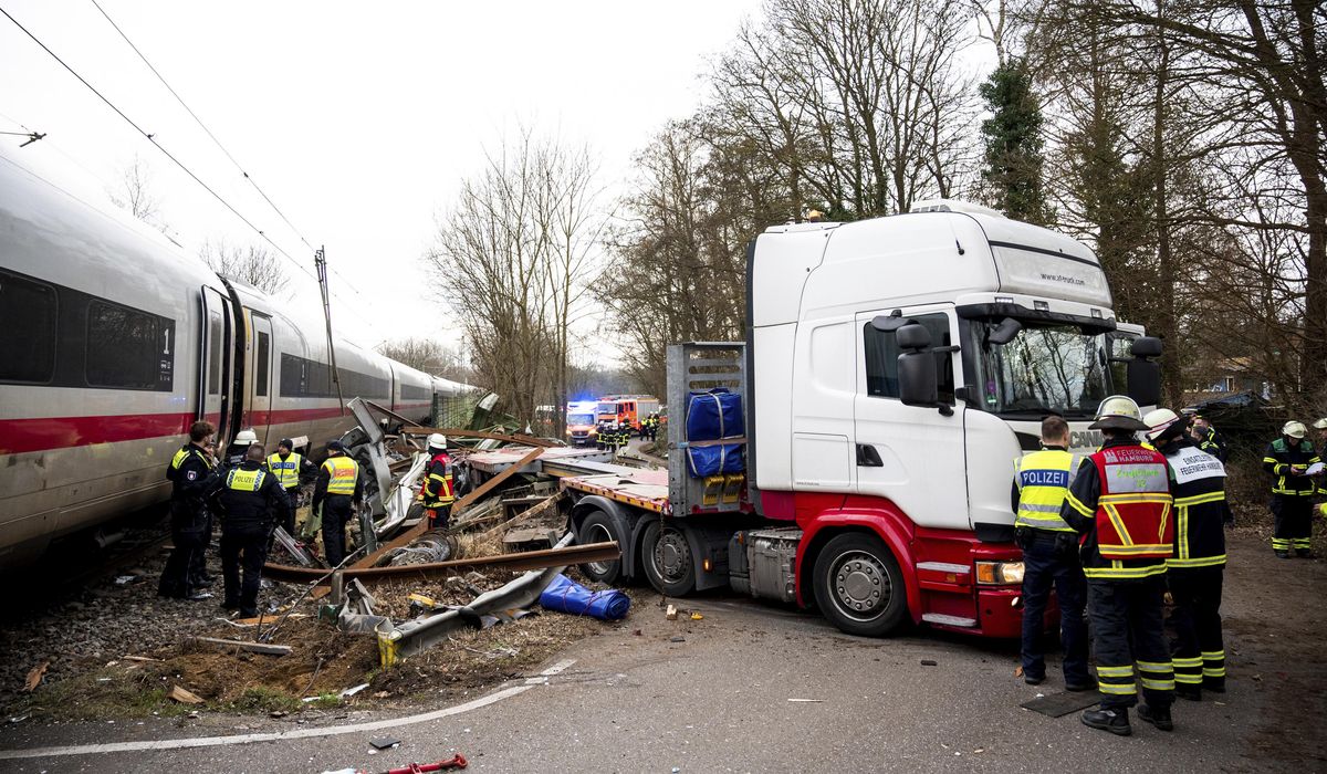 NextImg:A collision between a train and a truck in Germany injures 12