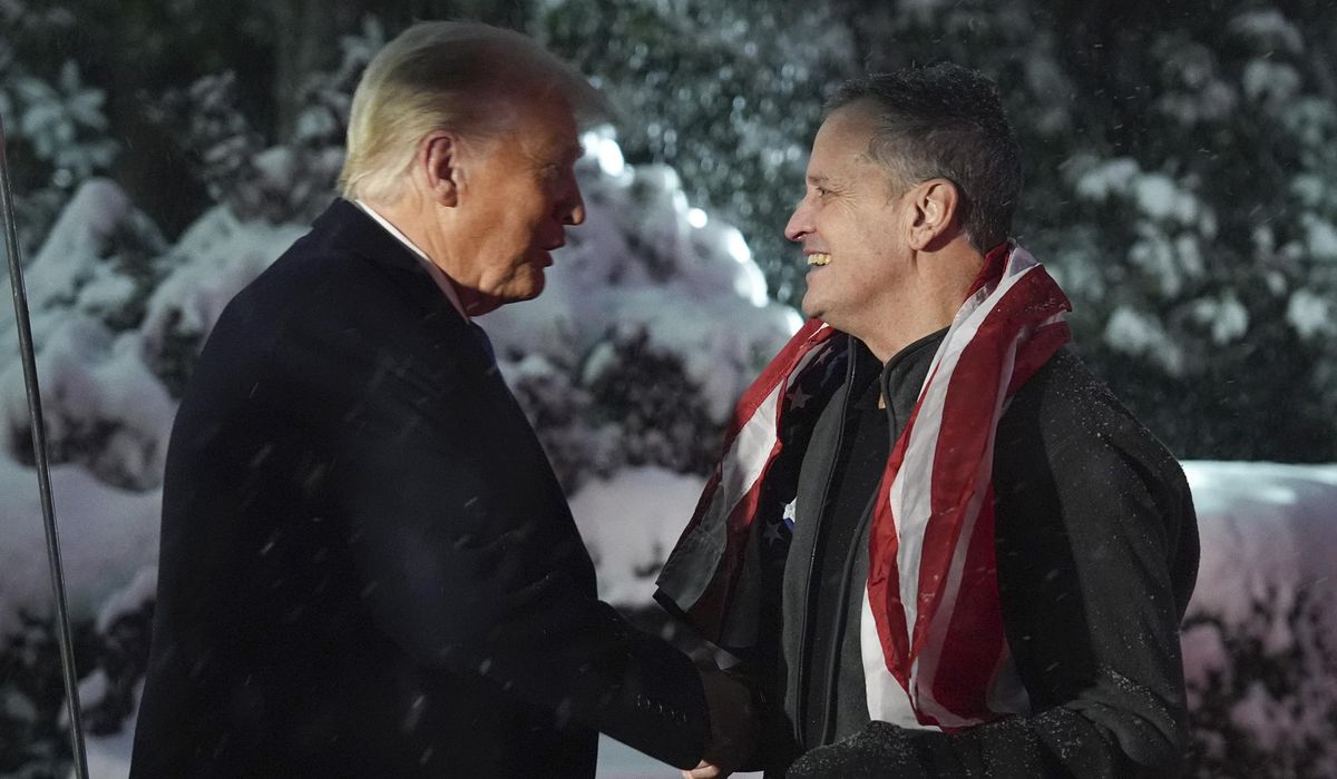 NextImg:Trump welcomes just-freed schoolteacher Fogel at White House