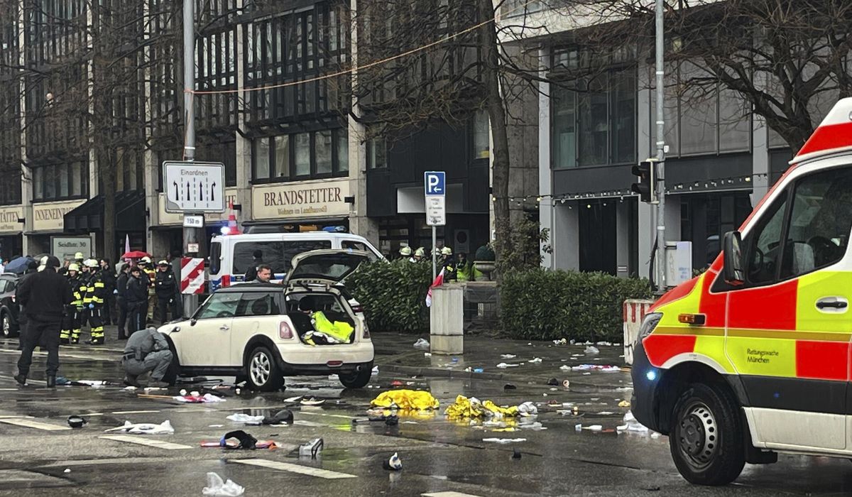 NextImg:At least 28 are hurt as driver plows into a demonstration in Germany