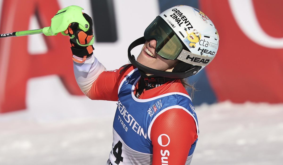 NextImg:Swiss skier Camille Rast wins the women’s slalom at the Alpine skiing world championships