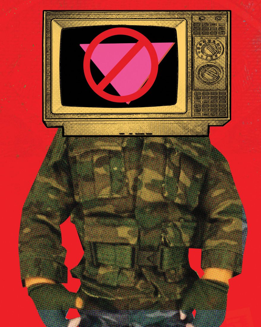 Military recruitment ads illustration by Linas Garsys / The Washington Times