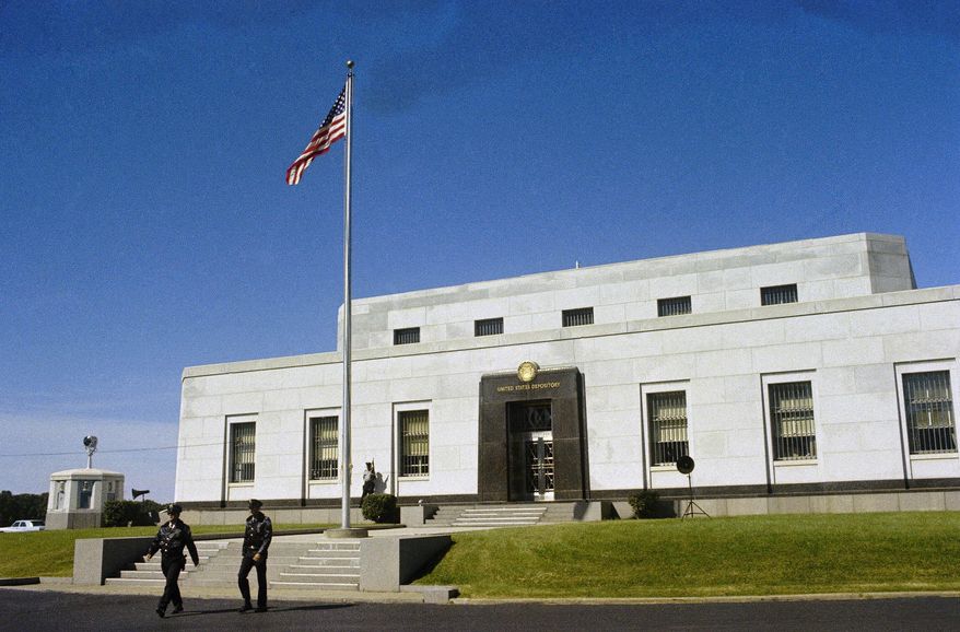 The U.S. Depository for gold reserves was established in Fort Knox, Kentucky, in 1974. (AP Photo, File)