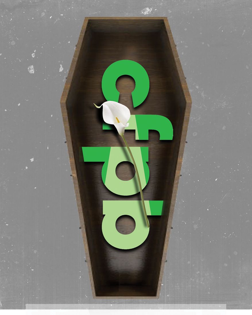 Death of Consumer Financial Protection Bureau (CFPB) illustration by Linas Garsys / The Washington Times