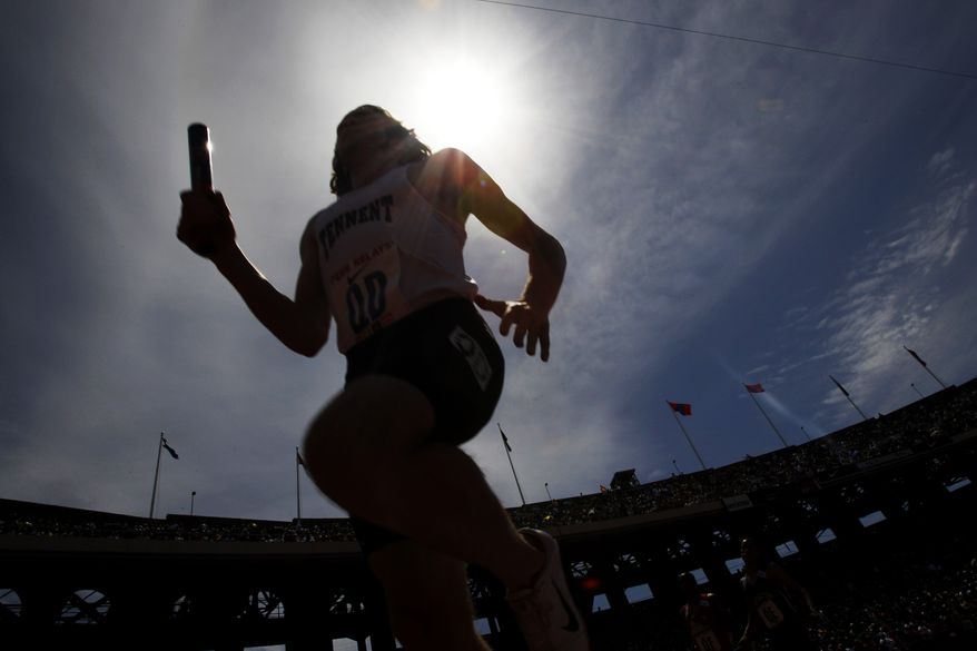 A runner competes in Philadelphia. (AP Photo/Matt Slocum)