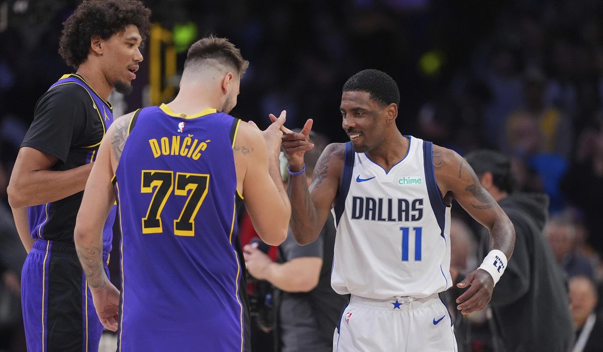 NextImg:Luka Doncic’s Mavericks reunion was ‘so weird.’ He still gets a triple-double and a W for the Lakers