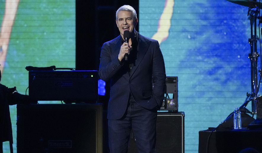 FILE - Host Andy Cohen speaks during the MusiCares Person of the Year gala honoring The Grateful Dead in Los Angeles, Jan. 31, 2025. (AP Photo/Chris Pizzello, File)