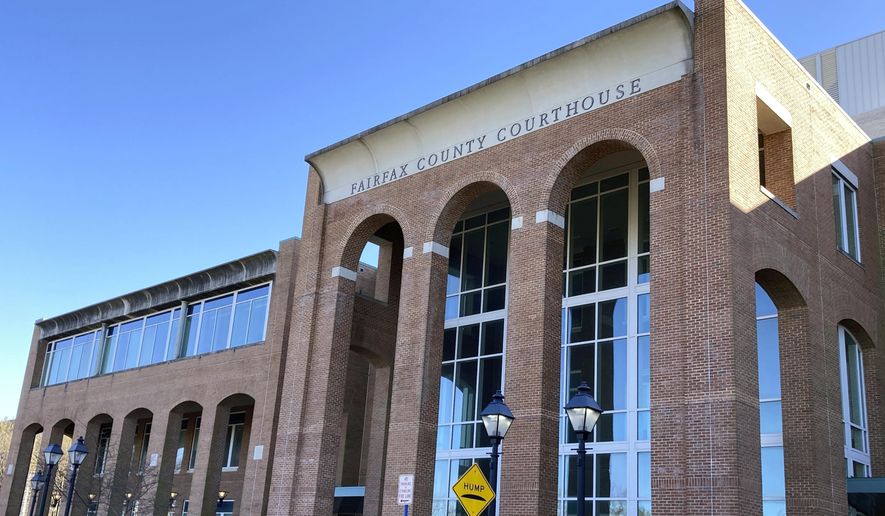 The Fairfax County, Va., Courthouse, is seen, March 7, 2023. (AP Photo/Matthew Barakat, File)