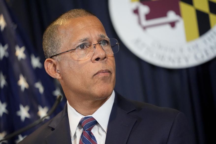 Maryland Attorney General Anthony Brown speaks during a news conference in Baltimore on Tuesday, Sept. 24, 2024. (AP Photo/Stephanie Scarbrough) **FILE**