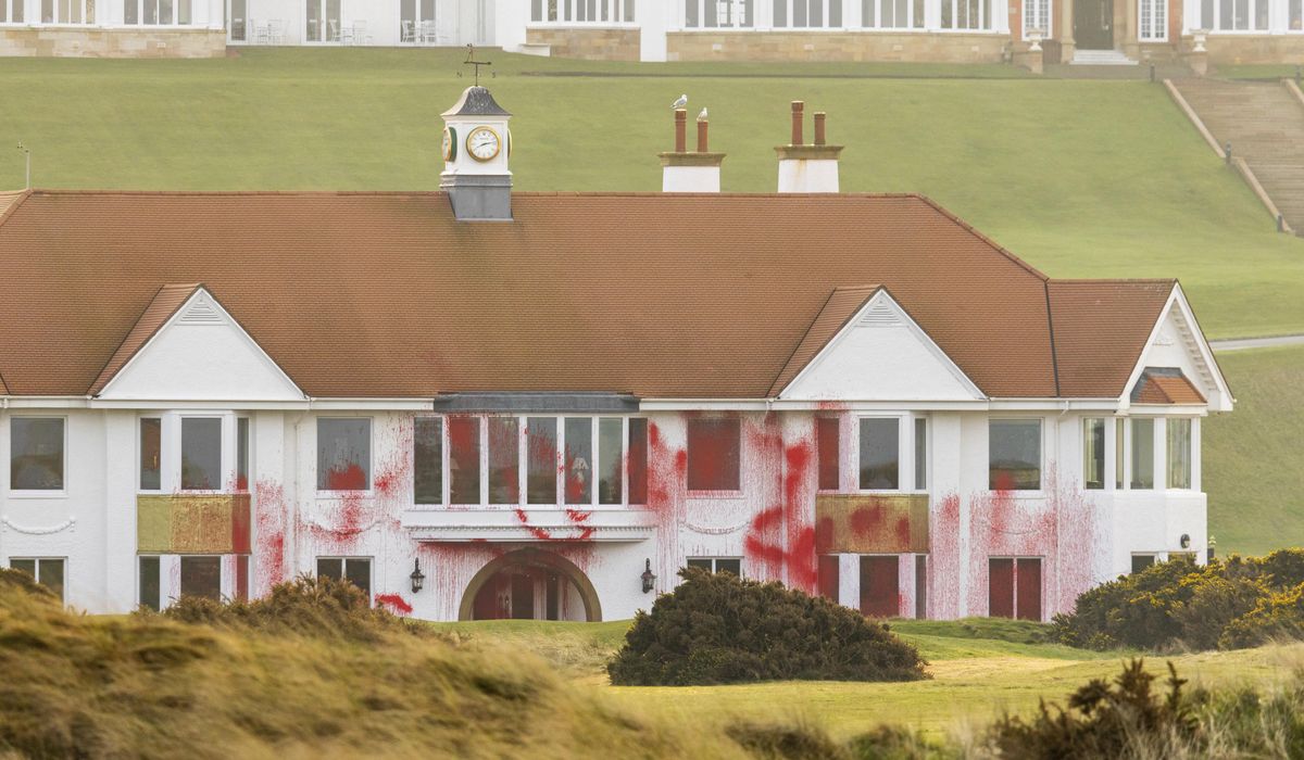 NextImg:Activists vandalize Trump golf report over comments on emptying out Gaza