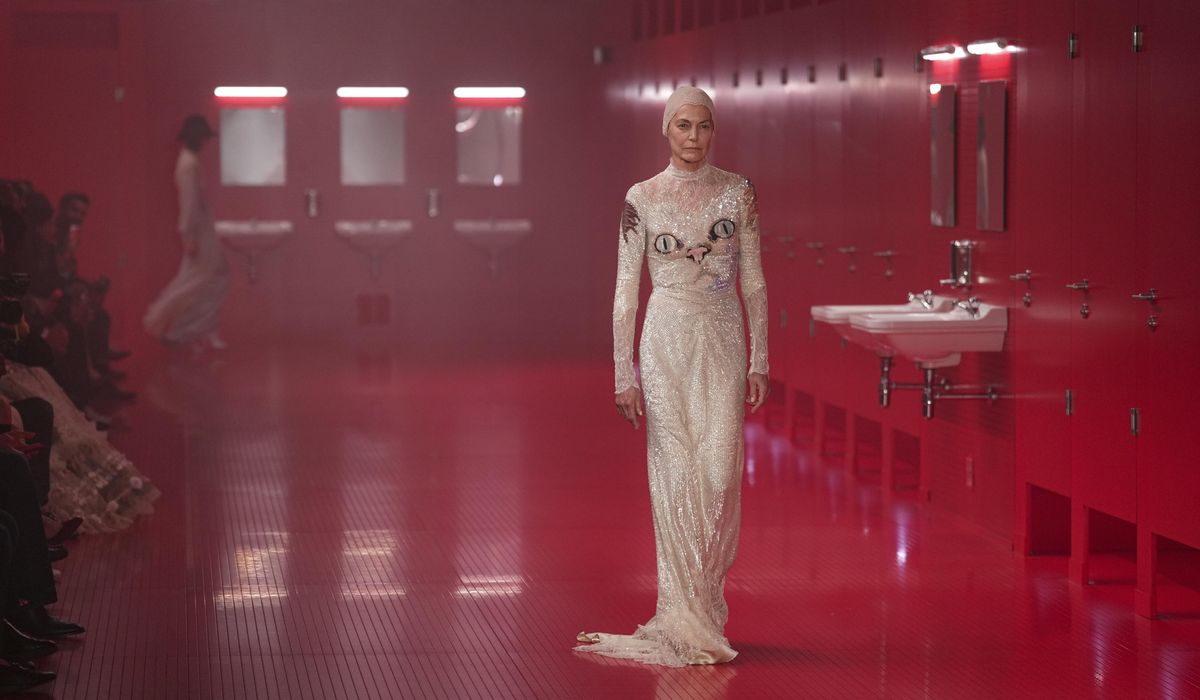 NextImg:Valentino’s Michele upends high fashion by setting Paris show inside staged public toilets