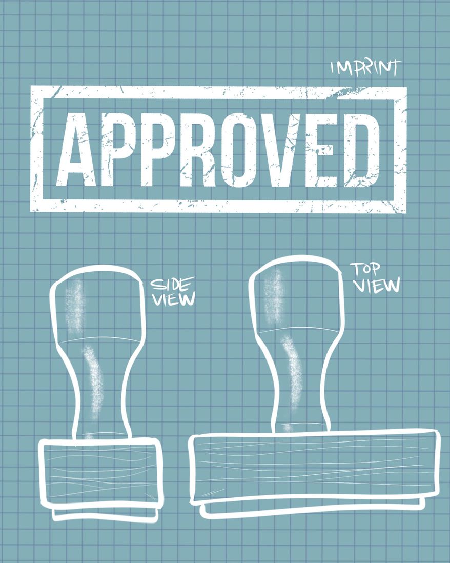 Bureaucracy at the U.S. Patent and Trademark Office illustration by Linas Garsys / The Washington Times