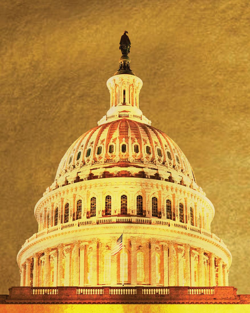 The Golden Age of the United States of America illustration by Linas Garsys / The Washington Times