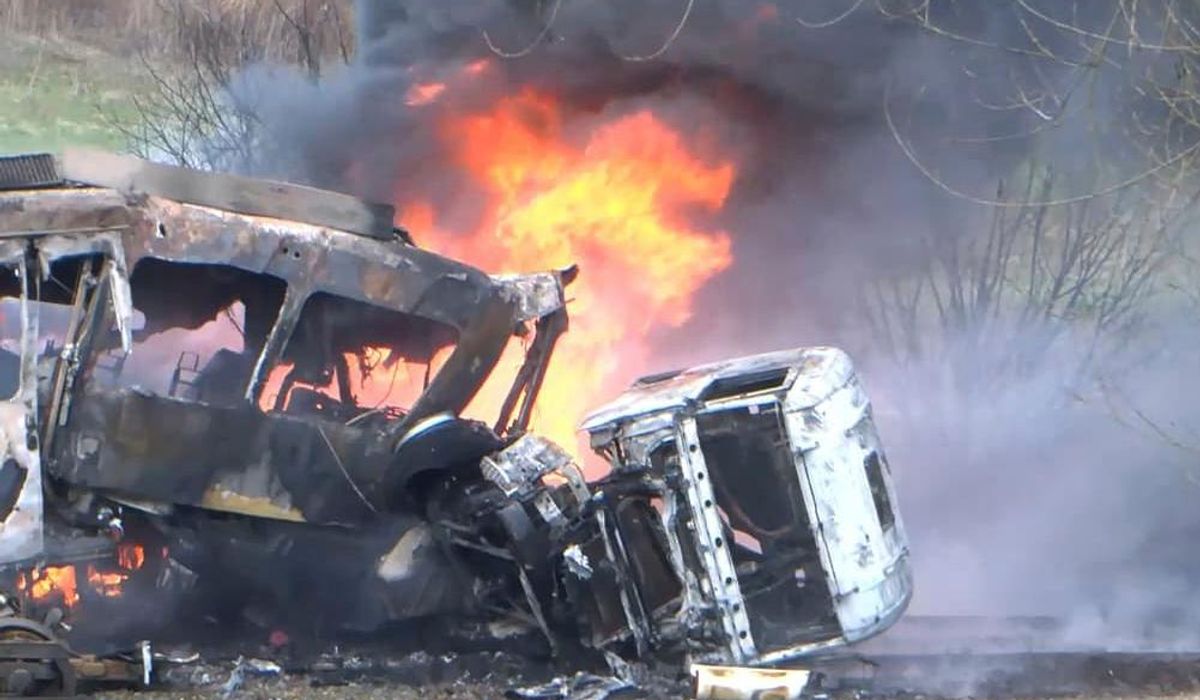 NextImg:A tanker and a tram have collided at a crossing in Germany, killing 1 person