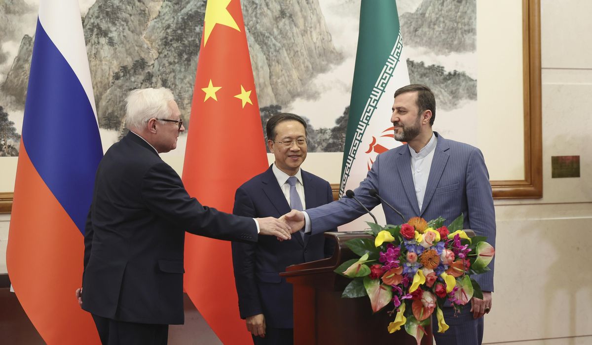 NextImg:Embattled Iranian regime cornered, despite loud anti-U.S.protests from Russia, China
