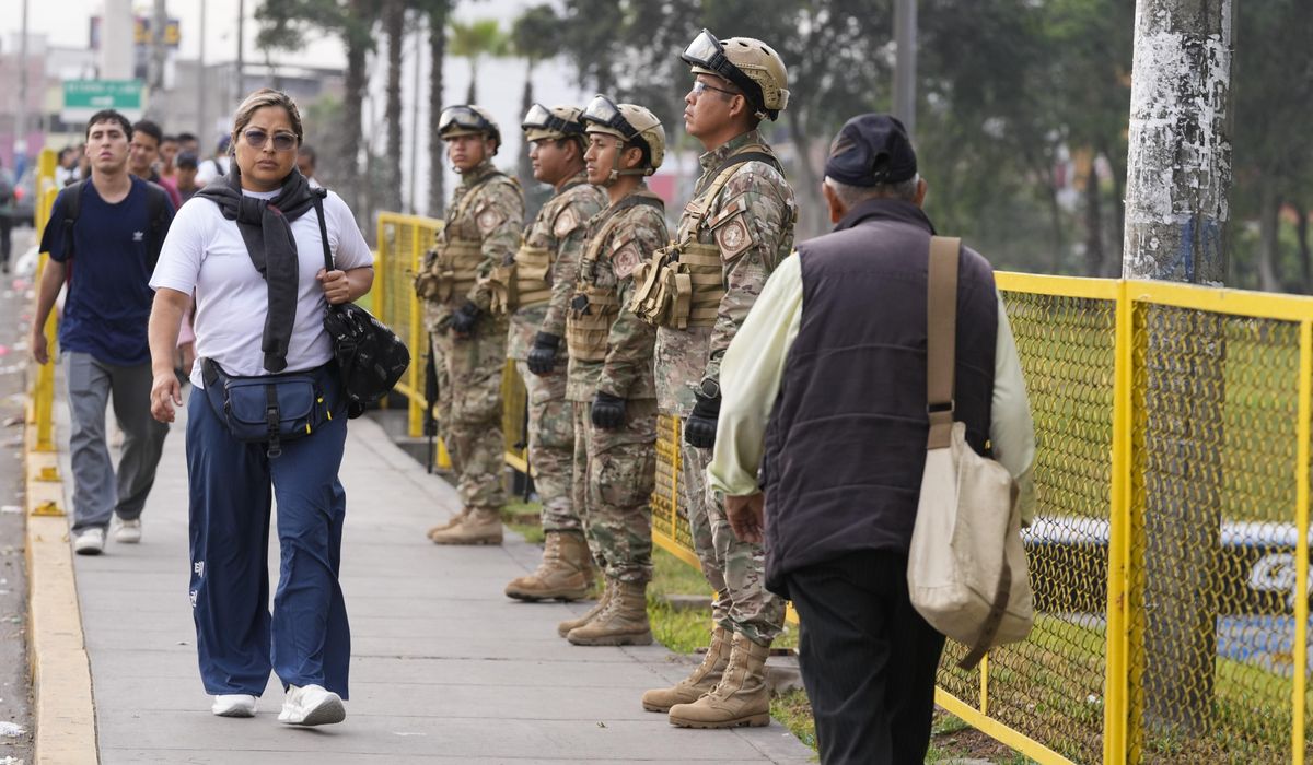 NextImg:Troops on the streets of Lima as Peru’s government calls state of emergency to tackle crime wave