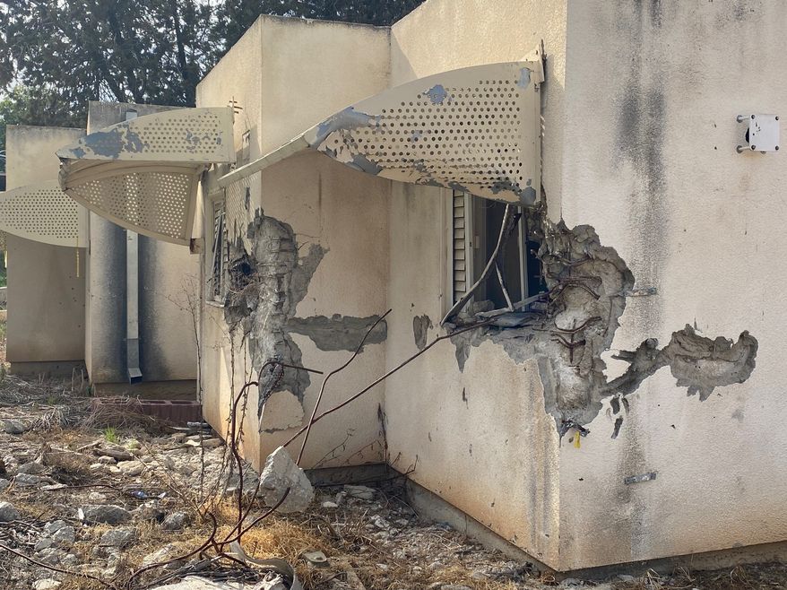 Israel, 2025. An apartment in an area of Kfar Aza set aside for young adults. The neighborhood was closest to the gap in the fence separating the kibbutz and the Gaza Strip and was the scene of some of the heaviest fighting in the attack. Photo credit: Mike Glenn / The Washington Times