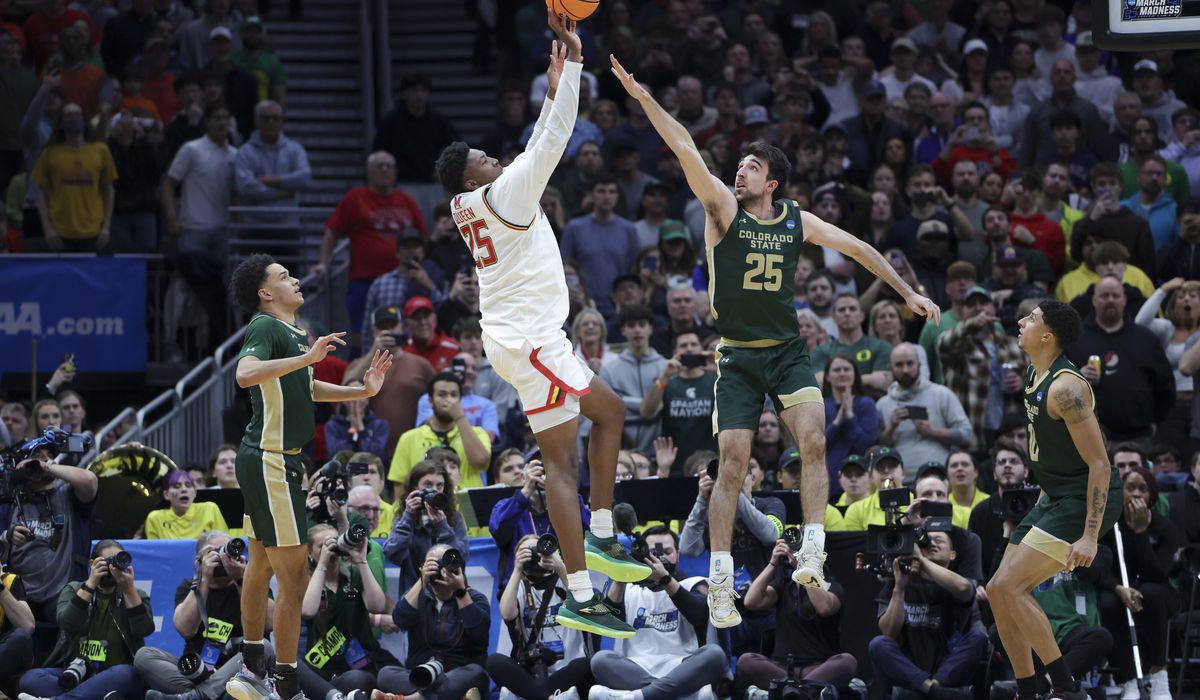 NextImg:Queen’s buzzer-beating fadeaway gives Maryland an NCAA second-round win over Colorado State