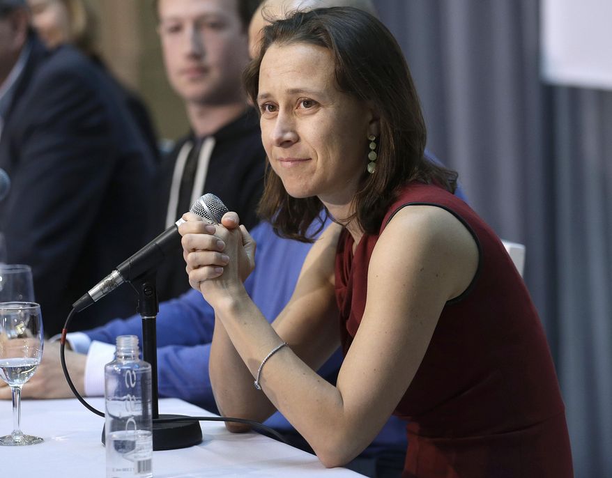 23andMe CEO Anne Wojcicki speaks at an announcement for the Breakthrough Prize in Life Sciences at Genentech Hall on UCSF's Mission Bay campus in San Francisco, Feb. 20 2013. (AP Photo/Jeff Chiu, File)