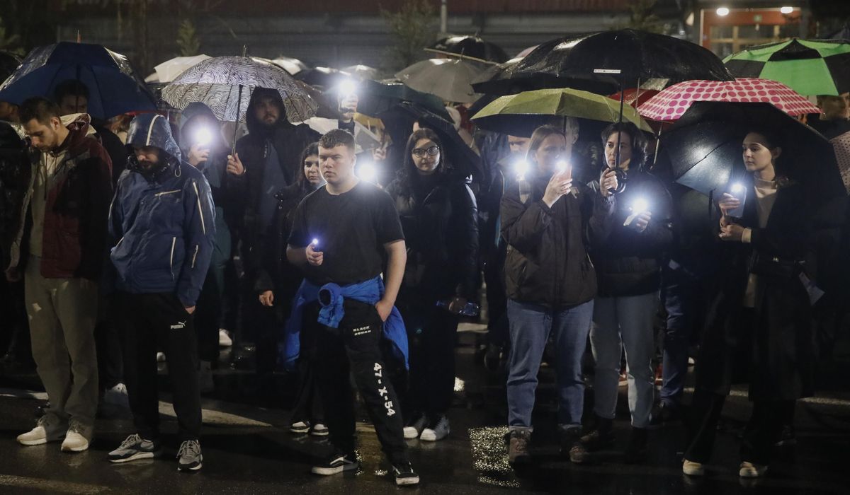 NextImg:Protesters demanding greater accountability march in North Macedonia over deadly nightclub fire