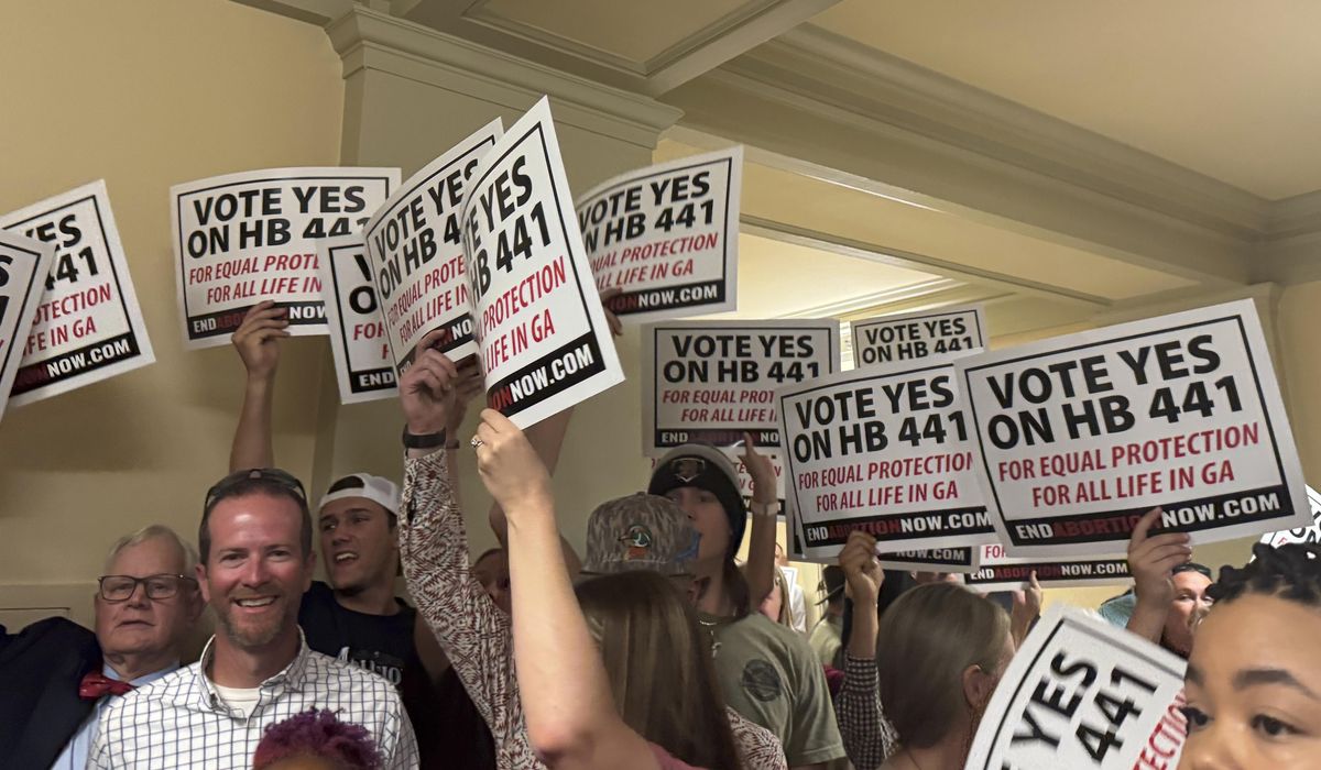 NextImg:A bill proposing a near-total abortion ban causes an uproar at Georgia’s Capitol