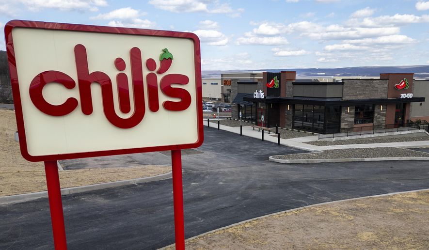 A Chili's restaurant under construction is seen in Dickson City, Pa., Tuesday, March 25, 2025. (AP Photo/Julia Demaree Nikhinson)