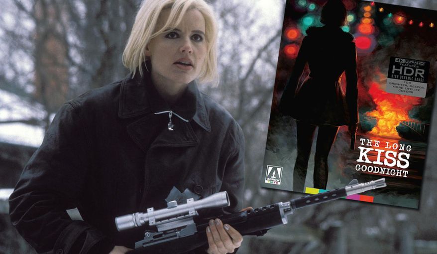 Geena Davis in "The Long Kiss Goodnight: Limited Edition," now available in the 4K disc format from Arrow Video.