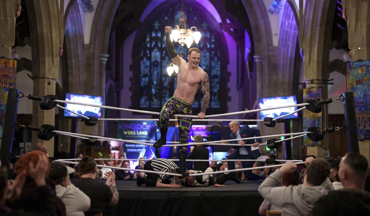 NextImg:Grappling with faith gets literal at England’s Wrestling Church