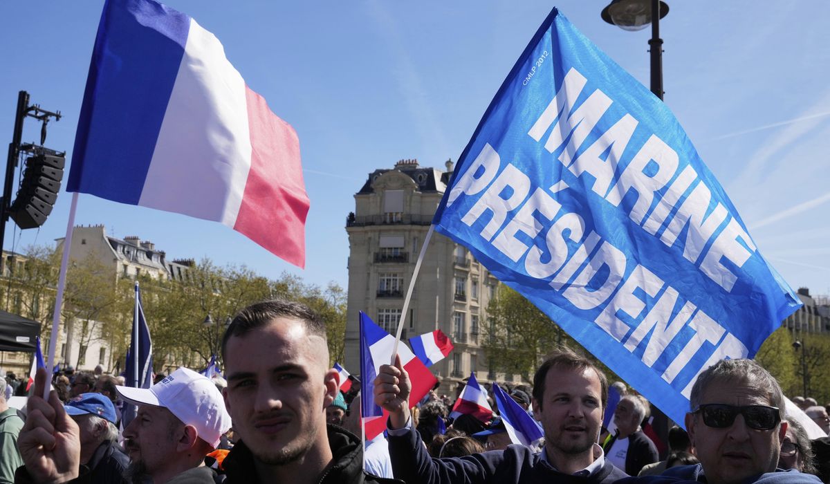 NextImg:France’s far-right supporters rally in Paris against Le Pen’s conviction