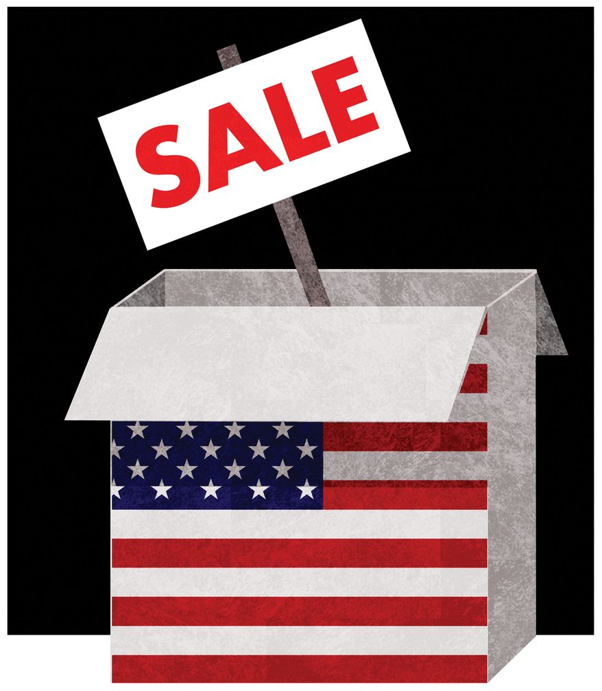 Paying for Trump's tax cuts in the United States of America illustration by Alexander Hunter/The Washington Times