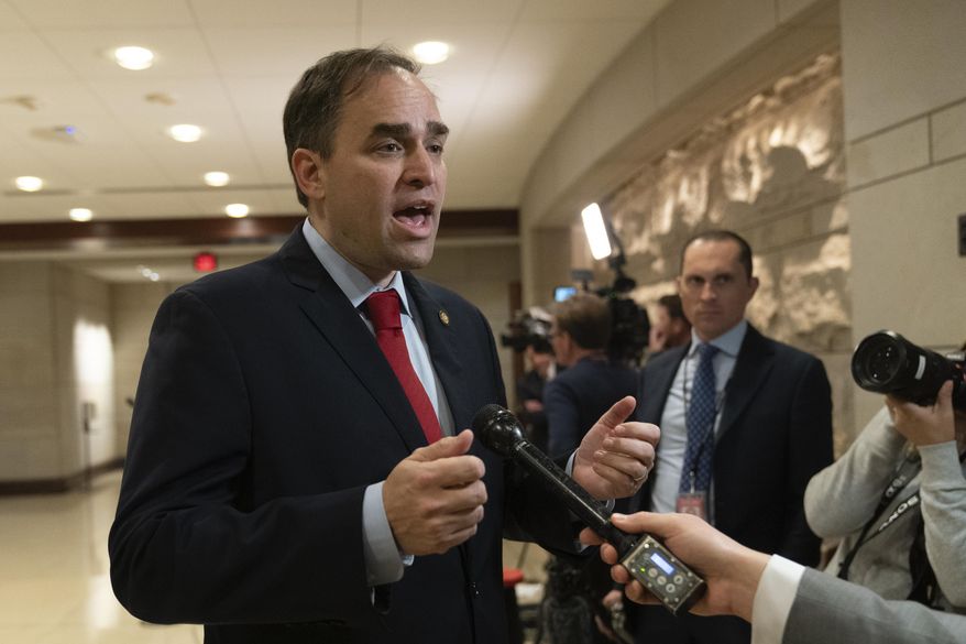 FILE - Rep. Wiley Nickel, D-N.C., speaks to reporters on Capitol Hill in Washington, Monday, Nov. 14, 2022, in Washington. (AP Photo/Manuel Balce Ceneta, File)