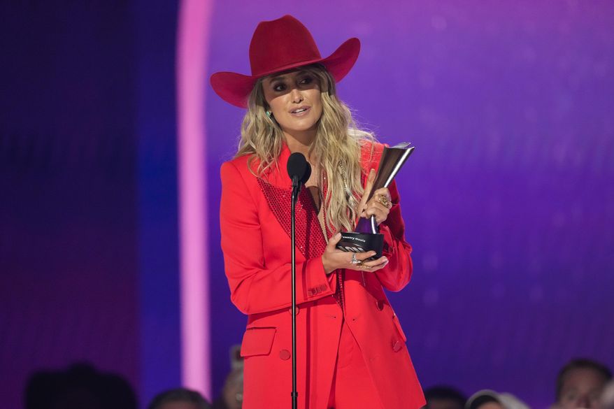 Lainey Wilson accepts the award for female artist of the year during the 59th annual Academy of Country Music Awards on May 16, 2024, in Frisco, Texas. (AP Photo/Chris Pizzello, File)