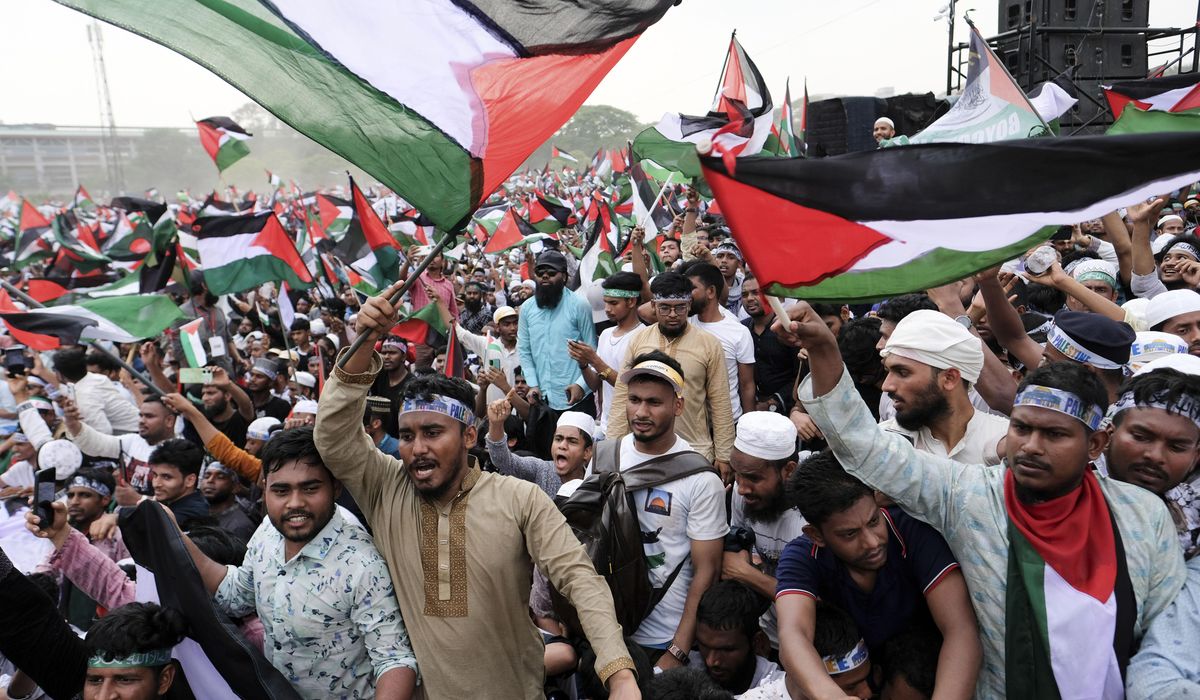 NextImg:Some 100,000 rally against Israel in Bangladesh’s capital