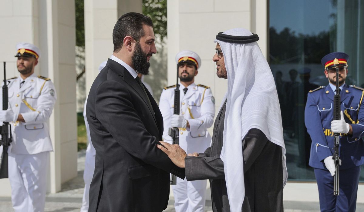 NextImg:Syria’s new leader makes his first visit to the United Arab Emirates