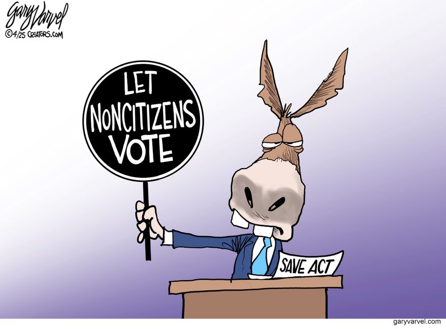 Let Noncitizens Vote (Illustration by Gary Varvel for Creators Syndicate)
