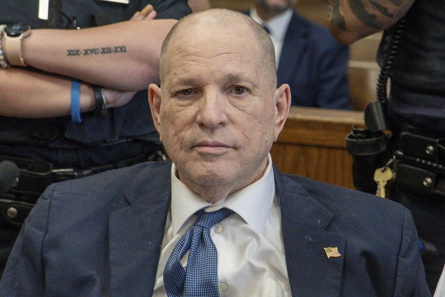 Harvey Weinstein appears for a pre-trial hearing at Manhattan Criminal Court on Wednesday, March 12, 2025, in New York. (Steven Hirsch/New York Post via AP, Pool, File)