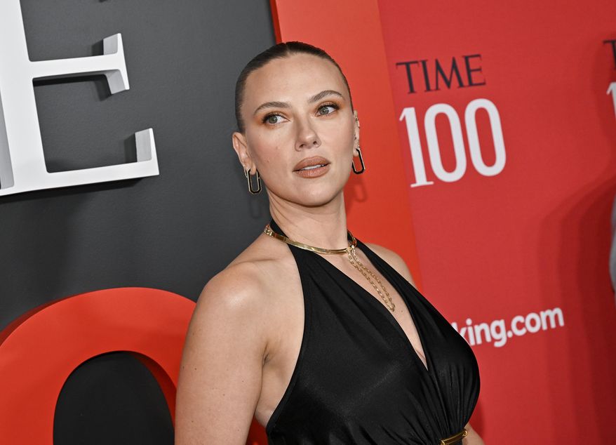 Honoree Scarlett Johansson attends the Time100 Gala, celebrating the 100 most influential people in the world, at Frederick P. Rose Hall, Jazz at Lincoln Center on Thursday, April 24, 2025, in New York. (Photo by Evan Agostini/Invision/AP)