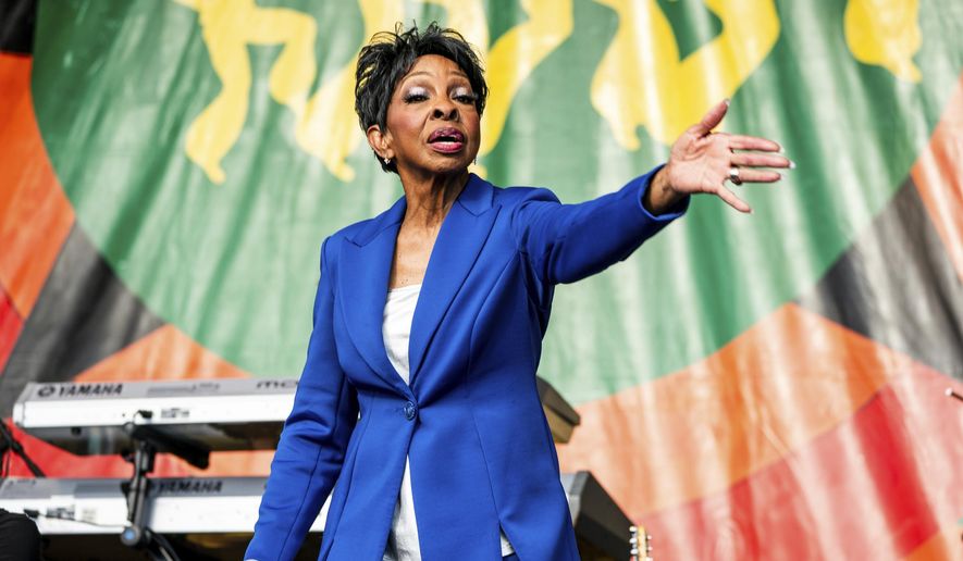 Gladys Knight performs during the first weekend of the New Orleans Jazz & Heritage Festival on Friday, April 25, 2025, at Fair Grounds Race Course in New Orleans. (Photo by Amy Harris/Invision/AP)