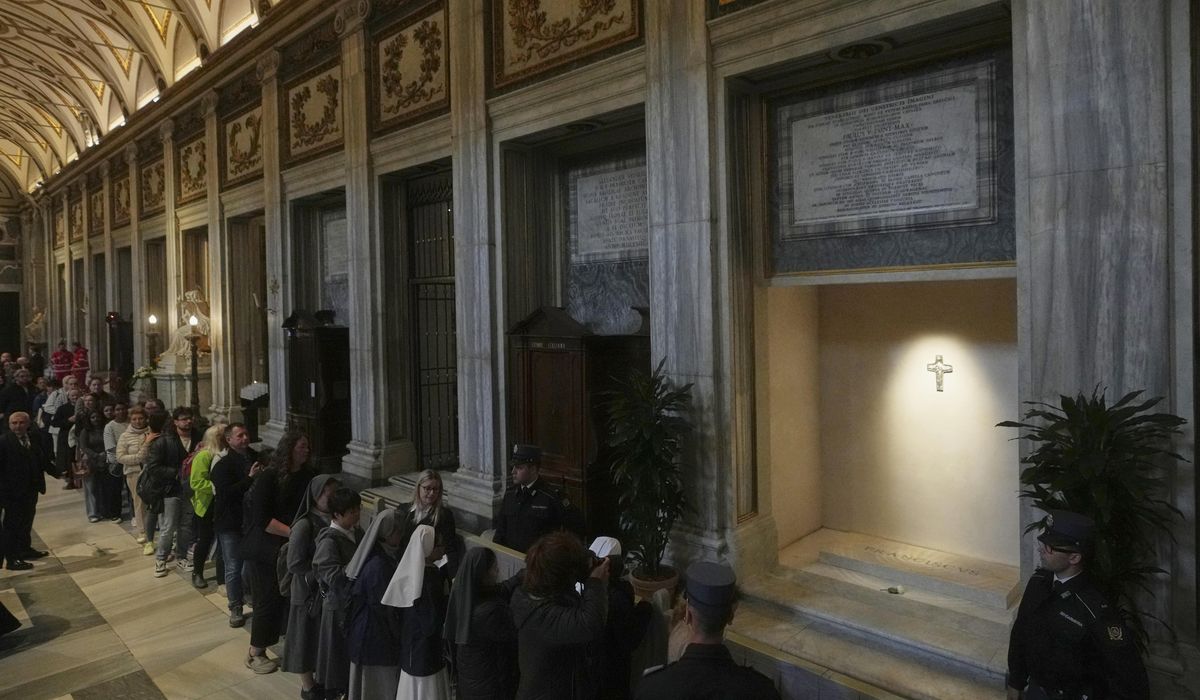 NextImg:Catholic faithful pay respects to Pope Francis as his tomb opens to the public in Rome basilica