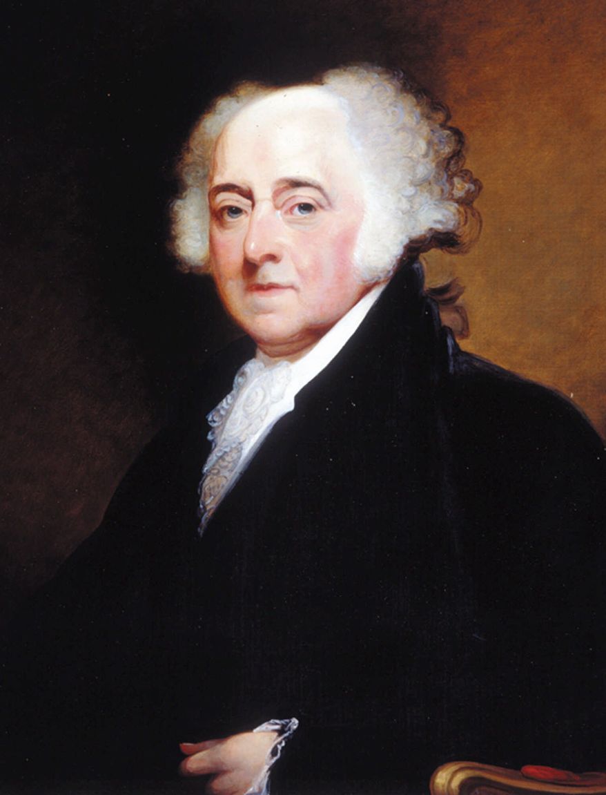 This painting shows the second President of the United States John Adams.   (AP Photo)