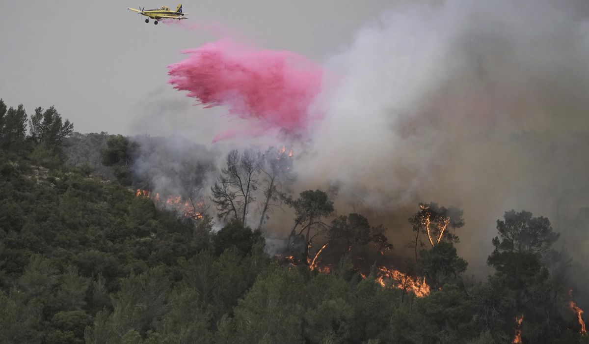 NextImg:A wildfire closes main highway linking Tel Aviv to Jerusalem and sends 12 people to the hospital