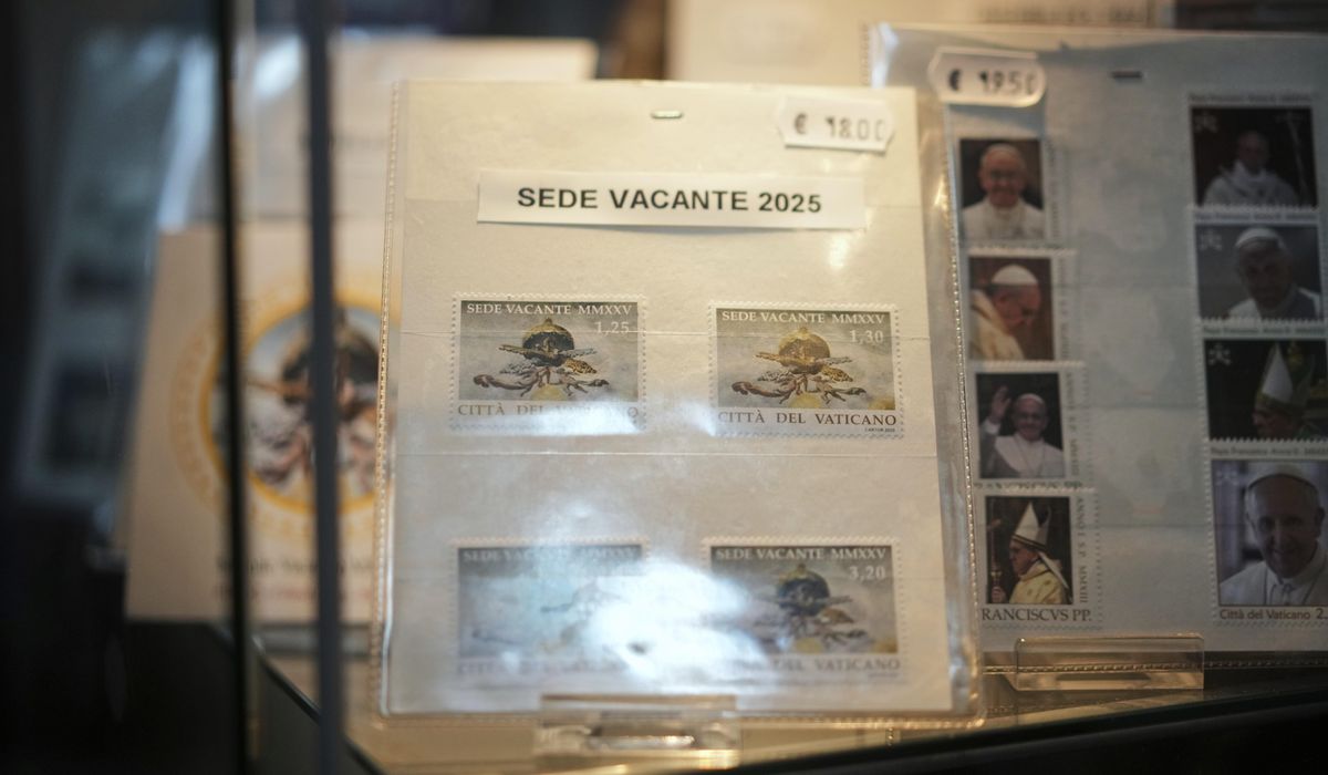 NextImg:Vatican issues ‘sede vacante’ postage stamps valid until a new pope is elected