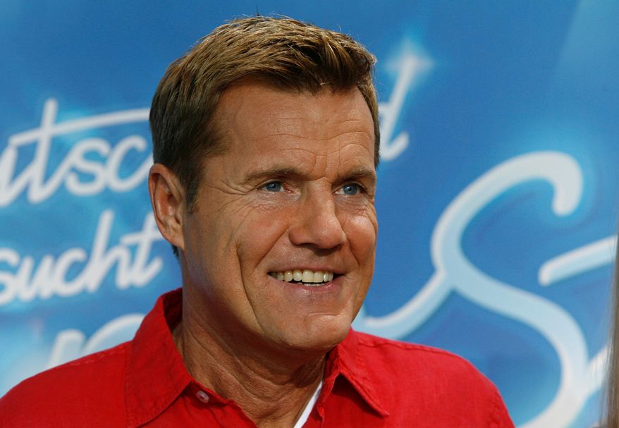 FILE - German jury member Dieter Bohlen poses during a photo call to the TV show "Star search" in Cologne, Germany, on Tuesday, Oct. 13, 2009. (AP Photo/Hermann J. Knippertz, file)