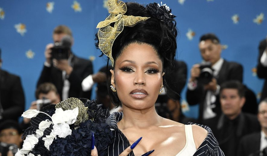 Nicki Minaj attends The Metropolitan Museum of Art's Costume Institute benefit gala celebrating the opening of the "Superfine: Tailoring Black Style" exhibition on Monday, May 5, 2025, in New York. (Photo by Evan Agostini/Invision/AP)