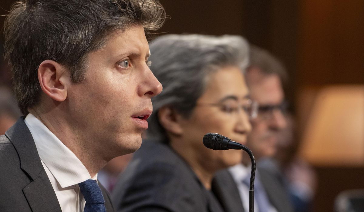 NextImg:OpenAI CEO Sam Altman and other U.S. tech leaders testify to Congress on AI competition with China